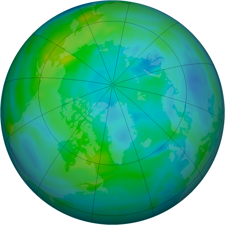 Arctic ozone map for 05 October 2006